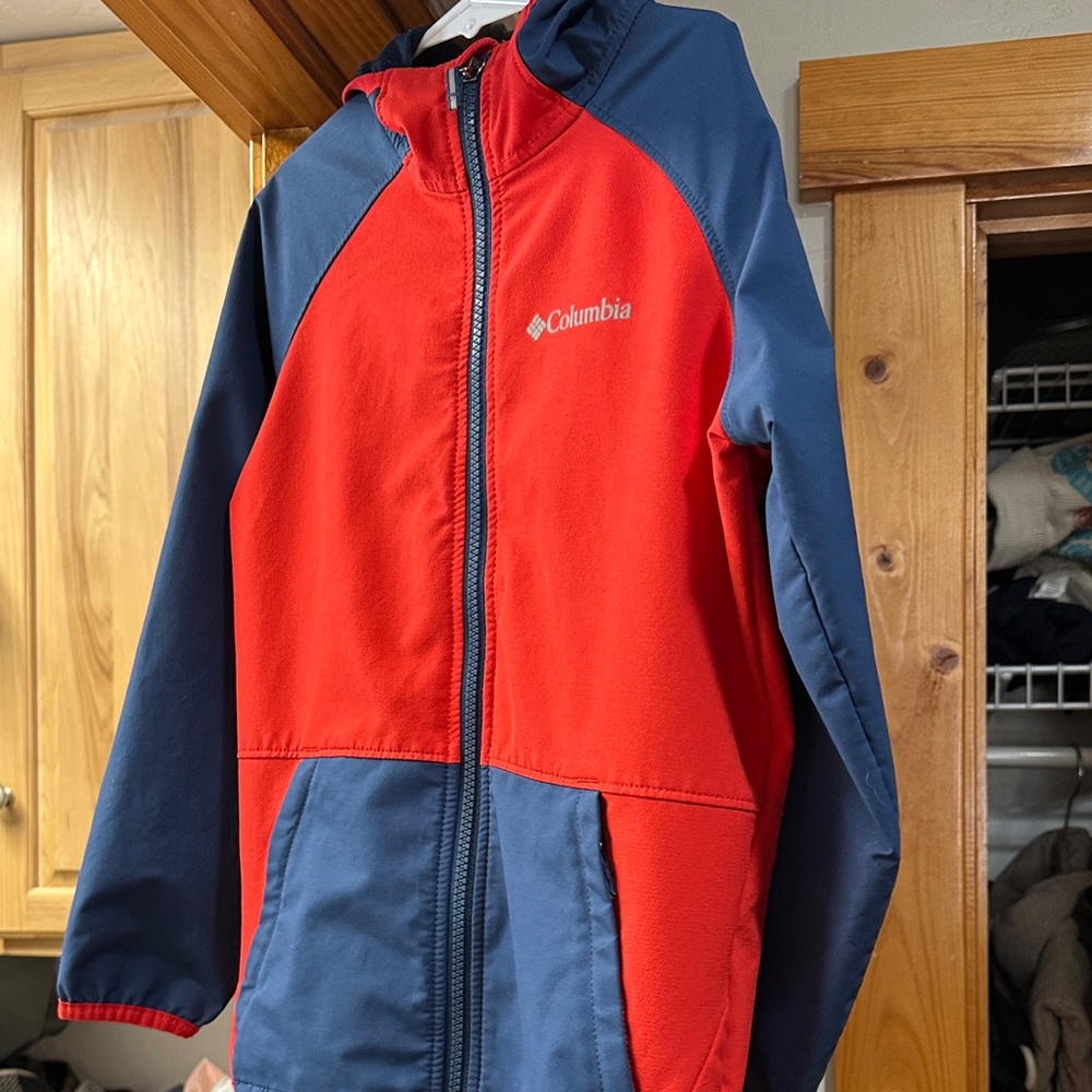 Columbia Kids Red and Navy soft shell